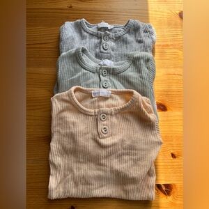 Jamie Kay 3 top bodysuit bundle 6-12 month peach sage gray